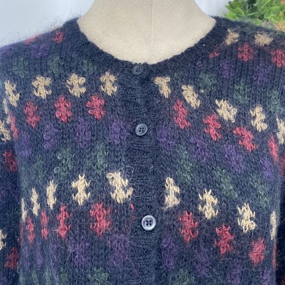 Paul Harris Design Women's Mohair Blend Knit Cardigan Sweater Multicolor XL - Picture 4 of 12